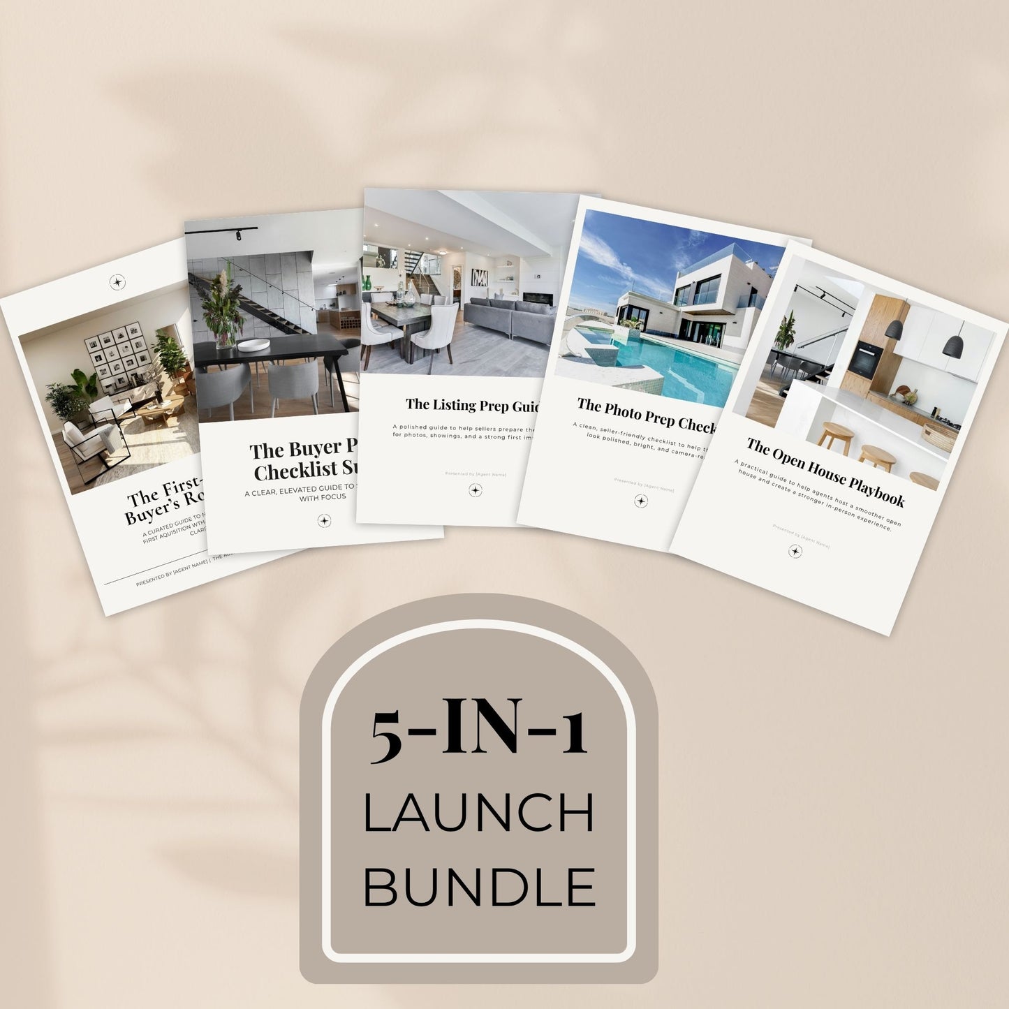 The Smart Open House System | 5-in-1 Listing & Lead Bundle | 5 Editable Canva Templates for Realtors